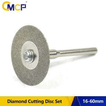 1pc 16-60mm Mini Diamond Cutting Disc With Mandrel Abrasive Diamond Discs For Dremel Diamond Saw Blades