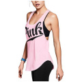 Hirigin New Women Yoga Vest Fitness Stretch Workout Sleeveless Tank Tops Summer Casual Loose Pink Love Letter Sportswear