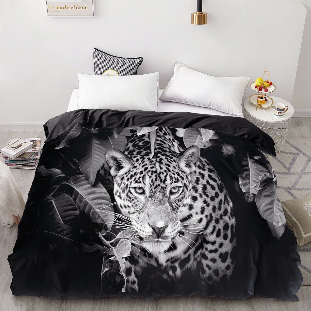 3D Print Duvet Cover Custom Design,Comforter/Quilt/Blanket case Queen/King,Bedding 220x240,Bedclothes Animal white leopard