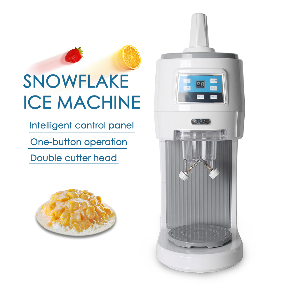 ITOP 300W Semi-automatic Snowflakes Ice Crusher Shaved Machine Fruit Juice Store Electric Smoothies Snowflake Maker 70kgs/h