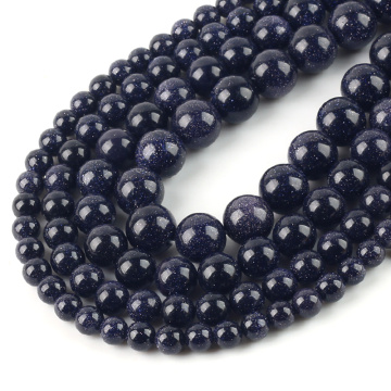 4 6 8 10 12 MM Natural Blue SandStone Round Loose Beads 16