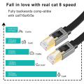 CAT8 Ethernet Cable 40Gbps 2000Mhz High Speed Gigabit SFTP Lan Network Internet Cables for PS 4 Router Laptop Cable Ethernet