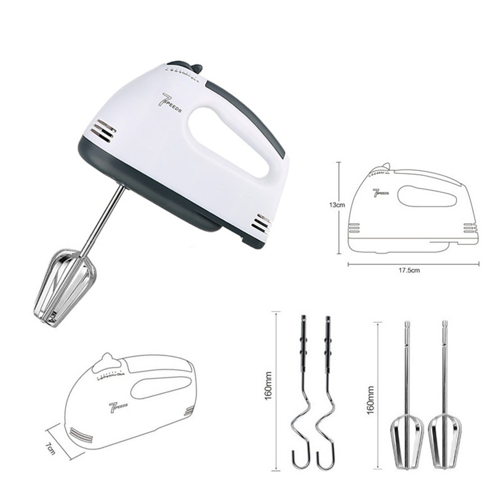 Manual Mini Blender 7 Speed Dough Hand Mixer Food Blender Multifunctional Food Processor Electric Kitchen Mixer