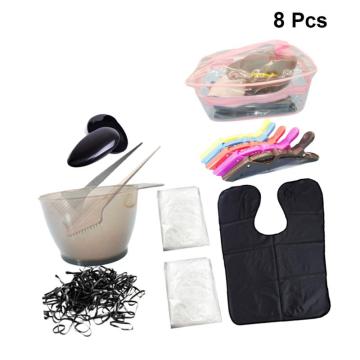 8pcs Disposable Hair Dye Tool sets One-Time Hair Color mixing bowls wraps hair tint Comb hair dyeing brushes salon capes