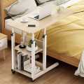 3 Tiers Adjustable Height Laptop Desk Wooden Bedside Computers Desk Removable Sofa Side Study Stand Portable Bed Table 60x40cm