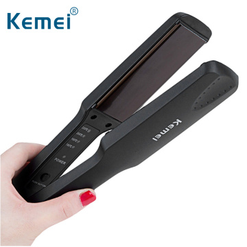 Kemei KM329 Straightening Irons Fast Heating Flat irons Professional Tourmaline Ceramic Plate Hair Straightener