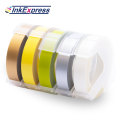 InkExpress 5 Colors 3D Embossing Tapes Printer Ribbon 3D Embossing Label Tape 9mm x 3 m Labels for Dymo Embossing Label Maker