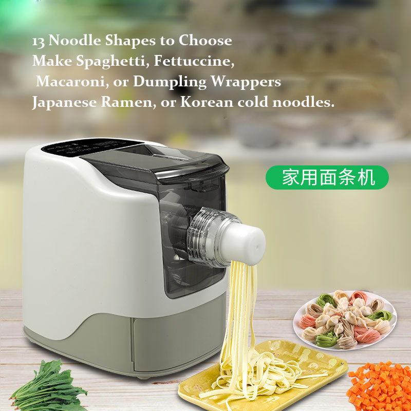 13Different Shapes electric automatic home Pasta noodle maker kitchen dough machine knead roller press sheeter Fettuccine Penne