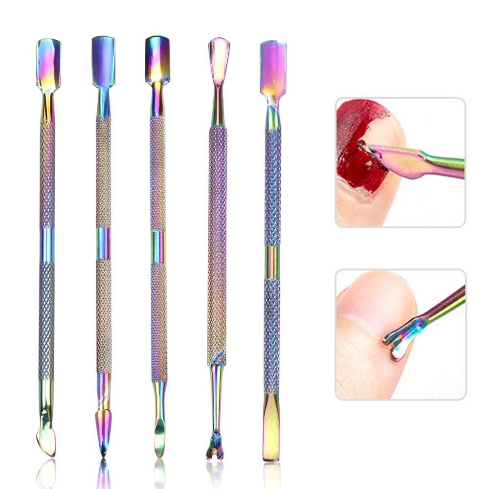 Stainless Steel Nail Clipper Cutter Scissor Rainbow Tweezer Clipper Dead Skin Remover Edge Cutter Plier Manicure Nail Art Tools