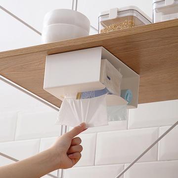 Wall Mounted Napkin Paper Towel Trash Bag Dispenser Storage Box Tissue Organizer Wet Wipe Storage Box Paper Tissue Storage