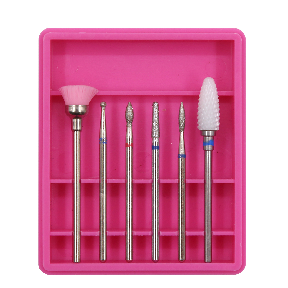 30PCS Diamond Nail Drill Bits Set Cutters For Manicure Set Ceramic Nail Drill Bits Set Milling Cutter For Pedicure Nail File Art