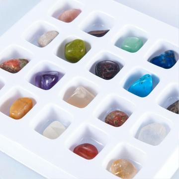 20pcs Natural Mineral Gemstone Rocks Healing Crystal Polished Science Stones Collection Supplies Valentine's Day Present Gift