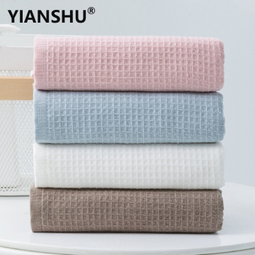 YIANSHU 70x140cm High Quality 100% Cotton Waffle Bath Towels For Adult Soft Absorbent Towel Household Bathroom Towel Sets