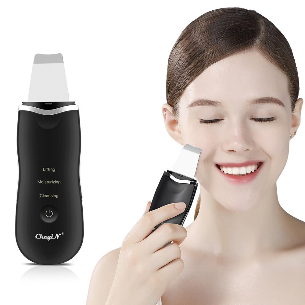CkeyiN Ultrasonic Skin Scrubber Spatula Facial Blackhead Removal Pore Cleaner Exfoliator Face Deep Cleaning + Mini Nano Mister50