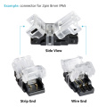 5pcs/lot LED Strip Connector for 3528 5050 led Strip to Wire Extension Quick Use Terminals Connection Cable 2pin 3pin 4pin 5pin