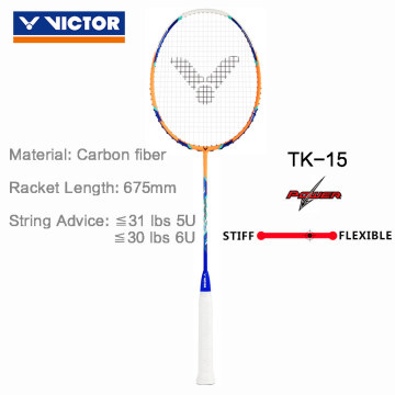 VICTOR original 5U 6U Super light Badminton Racquet Super light Badminton Racket 100% carbon High-Tension TK-15L