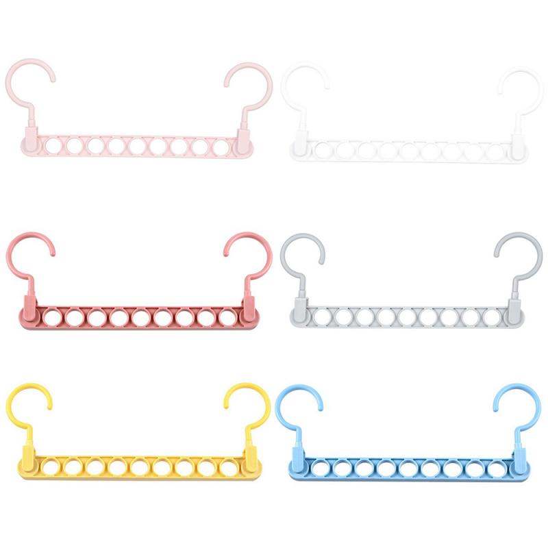 Sale!! Multifunction Clothes Hangers Baby Clothes Drying Racks Storage Rack Hang Clothes Coat Hangers Organizer Plastic 9/5holes