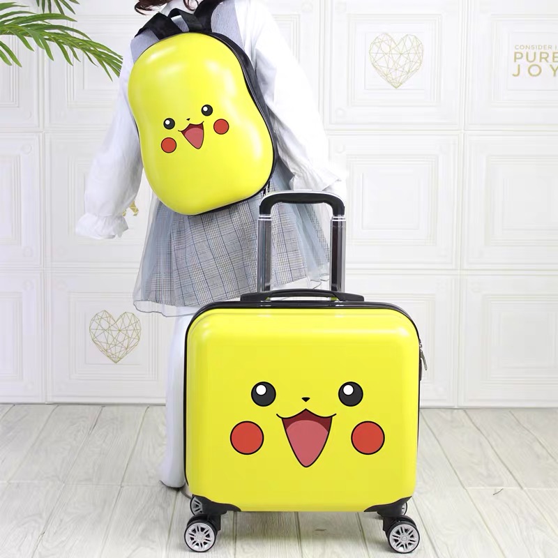 Kids travel suitcase on wheels 18'' children trolley luggage bag Cartoon luggage set Cute carry on Cabin suitcase backpack girls