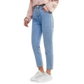 ZAFUL Woman High Waist Straight Jeans Pant Basic Tapered Denim Jeans Buttons Zipper Ladies Vintage Jeans 2020 Fashion New