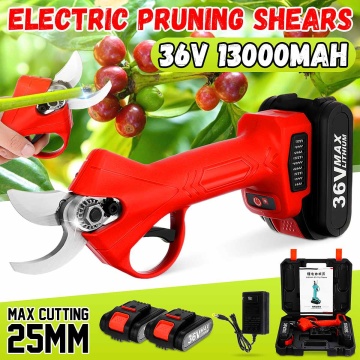 36V Cordless Pruner Lithium-ion Pruning Shear Efficient Fruit Tree Bonsai Pruning Electric Tree Branches Cutter W/ 2Li-ion Batte