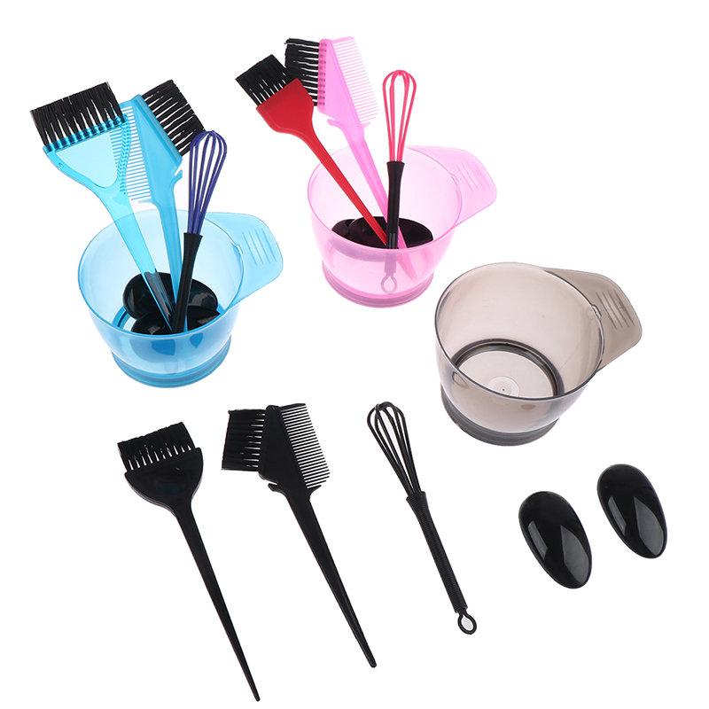 1 Set Hair Dye Color Brush Bowl Set With Ear Caps Dye Mixer Hairstyle Hairdressing Styling Accessorie