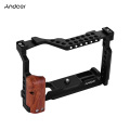 Andoer Aluminum Alloy Video Camera Cage with Dual Cold Shoe Mount Compatible with Fujifilm X-T3/X-T2