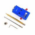 DIY Woodworking Inclined Hole Device Woodworking Pocket Hole Jig Kit 9.5mm Step Drill Bit Manual Locator Wood Drilling Guide Kit