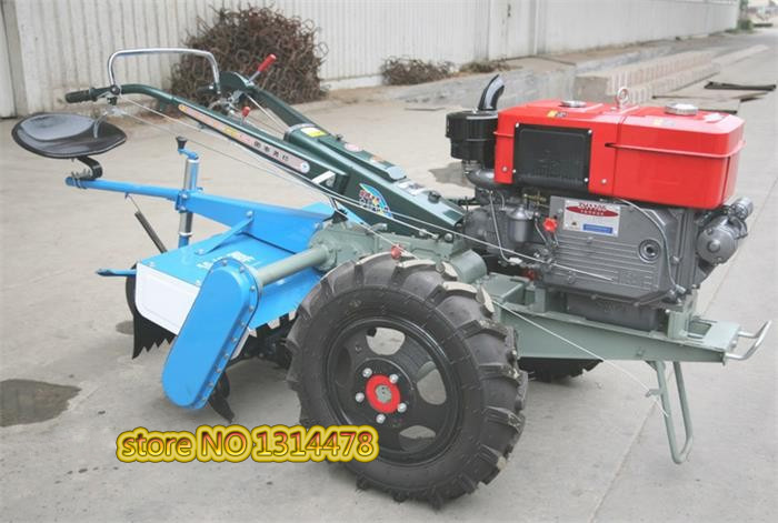 15 HP Walking Tractor Farm Tractor With Battery Box Chinese Famous Brand With Rotary Cultivator