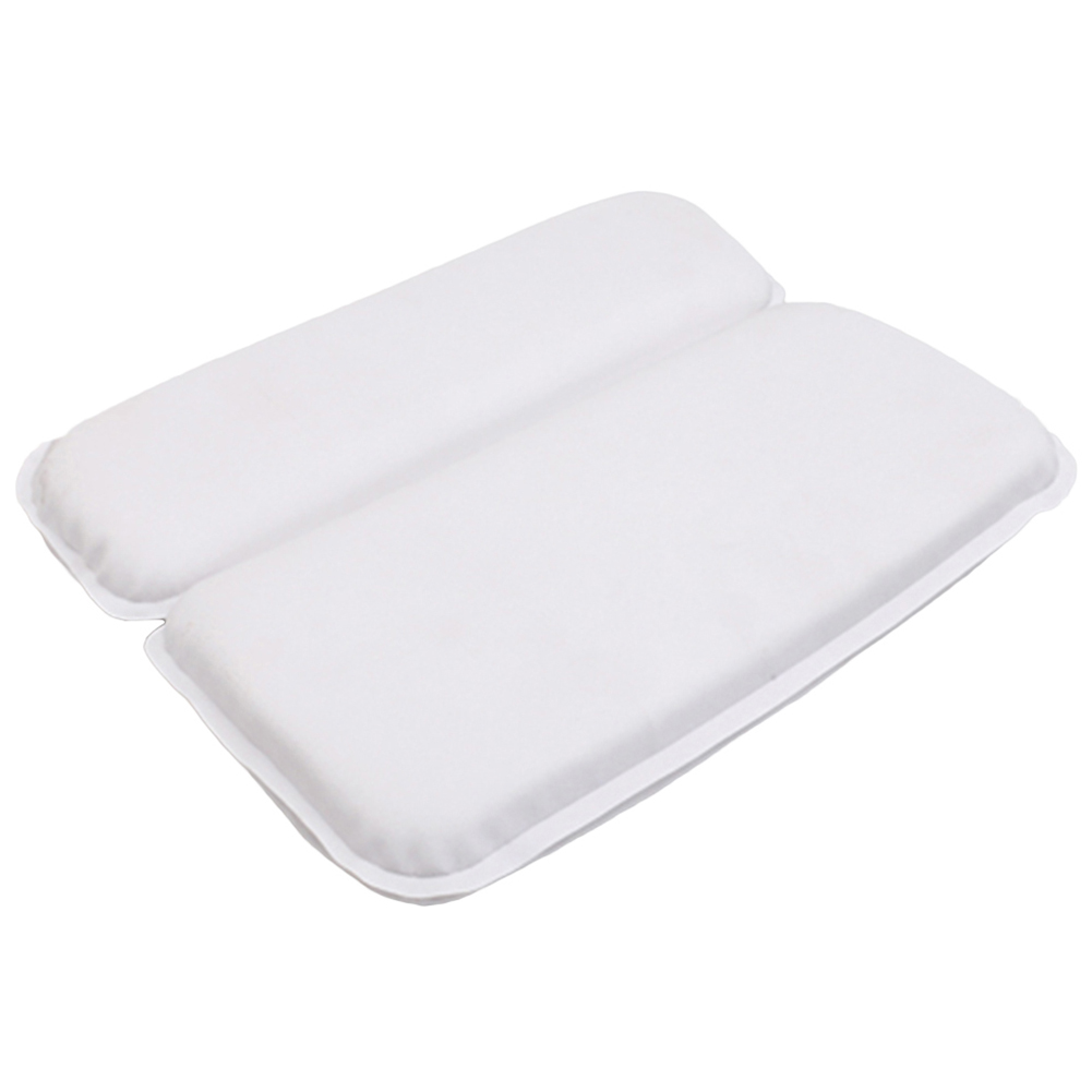 SPA Bathtub Pillow Soft 2-Panel Shoulder Non-slip Suction Bathroom Headrest Cushion