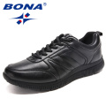 BONA New Arrival Popular Style Men Casual Shoes Lace Up Men Flats Microfiber Men Shoes Comfortable Light Soft Fast Free Shipping