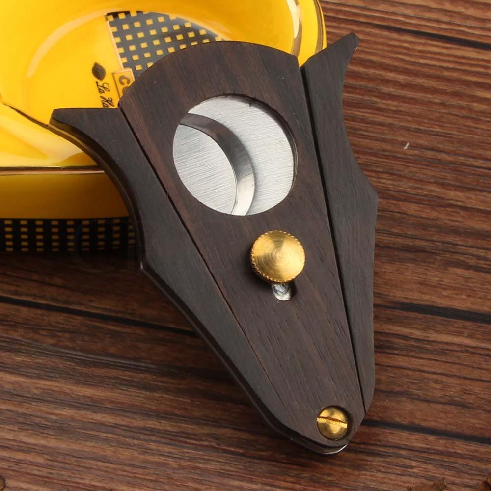 GALINER Cigar Cutter Stainless Steel Pocket Sigaar Guillotine Cutting Wood For Cohiba Cutter Cigar Accessories W/ Gift Box