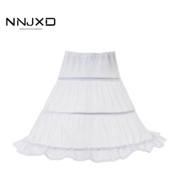 New Formal 3 Hoops Children Kid Skirt Petticoat Crinoline Underskirt Wedding Accessories For Girls Ball Gown Elastic Waist