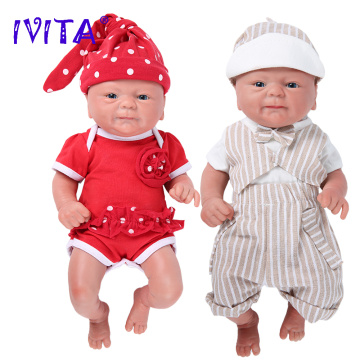 IVITA WG1512 36cm 1.65kg 100% Full Silicone Reborn Doll 3 Colors Eyes Choices Realistic Baby Toys for Children Christmas Gift