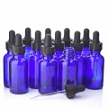 12pcs 30ml Blue Glass Pipette Bottle w/ glass eye dropper dispenser for essential oils aromatherapy chemistry lab chemicals 1oz
