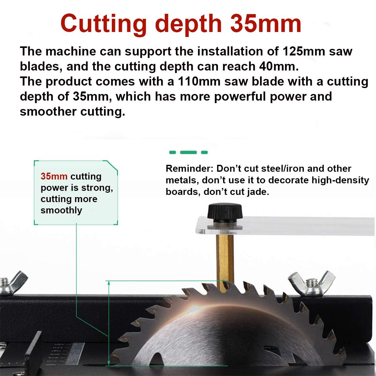 Precision Table Saw mini Bench Saw Set DIY Woodworking Hobby Model Crafts Cutting Tool 110mm Circular Saw Blade Angle Ruler