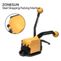 ZONESUN A333 Handheld Sealless Steel Strapping Tool Steel Band Packing Tool Steel Strip Strapping Machine