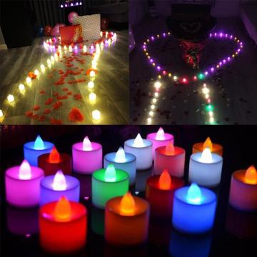Creative LED Candle Flameless Tealight Flickering Lamp Simulation Color Flame Light Home Festival Wedding Birthday Decoration