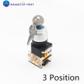 22mm LA38 2/3 Position with Key Knob Switch Self-locking/Self-reset Select Button Switch 10A/440V Rotary Switch