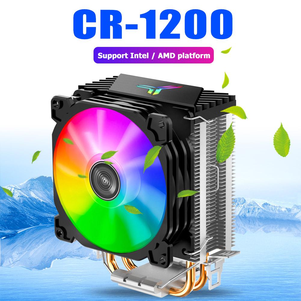 CPU cooler High quality CR1200 2 Heat Pipe Tower CPU Cooler RGB 3Pin Cooling Fans Heatsink support 3 fans 3PIN CPU Fan for Intel