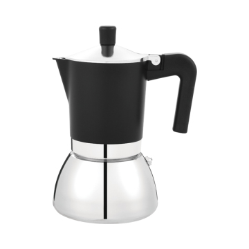 stainless steel coffee pot with aluminum base