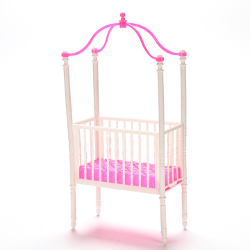 Small Sweet Baby Crib For Girls Doll Furniture Doll's Baby Bed Doll Accessories 11cm*5.5cm*23cm Christmas Gifts