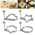 1 pcs Fried Egg Pancake Ring Circle Mold Heart Shape Egg Cooking Tools Stainless Steel Omelet Mold Breakfast Maker Kitchen Tools