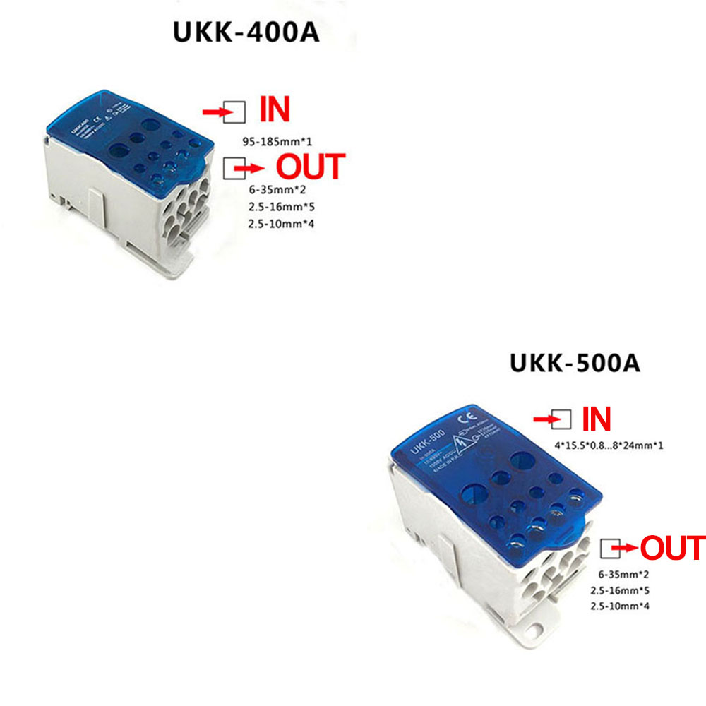 1PC UKK80A UKK125A UKK160A Connector Terminal Block 1 In Many Out Din Rail Distribution Box