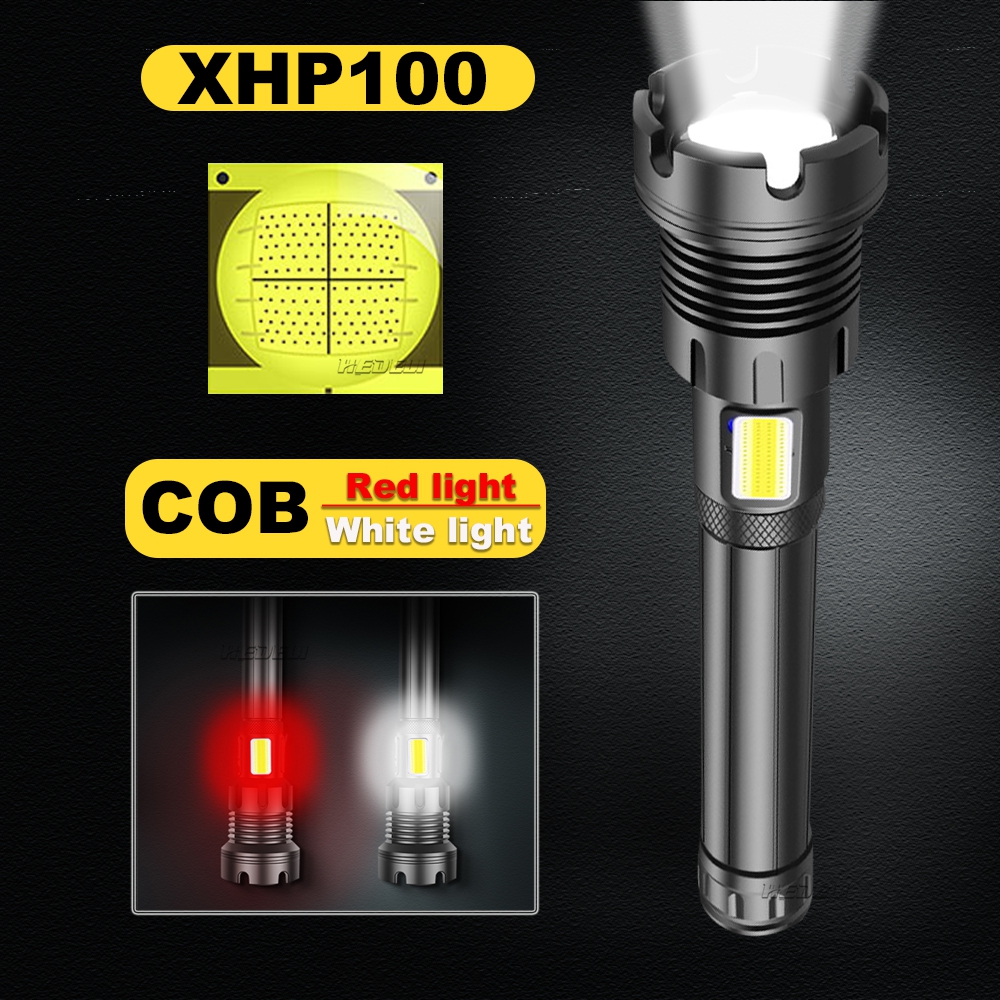 XHP100 Most Powerful Led Flashlight Torch Xhp90 Tactical Flashlight 18650 Usb Rechargeable Flash Light Cree Xhp70.2 Torch Light