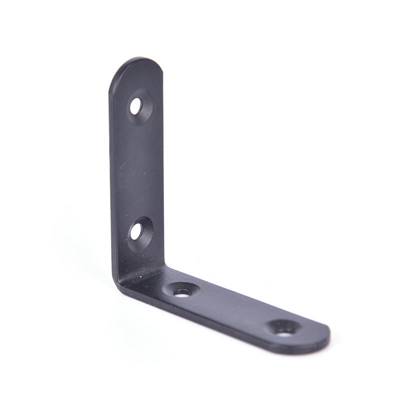 Thickened Stainless Steel,laminate Support, L Shape Fixed Bracket Connector, 90 Degree Right Angle, Black Corner Code.