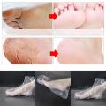100Pcs Disposable Plastic Foot Covers Transparent Shoes Cover Paraffin Bath Wax SPA Therapy Bags Liner Booties for Women Men