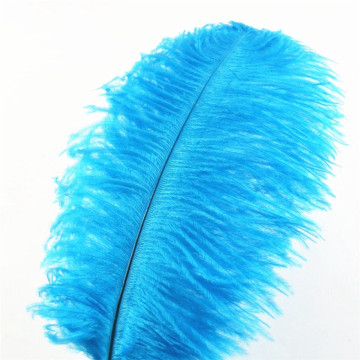 Wholasale Lake Blue Ostrich Feathers for Crafts 15-70cm Carnival Costumes Party Home Wedding Decorations Natural Plumes plumas