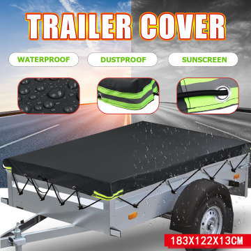Car Trailer Cover Canopy Auto Roof Tent Cover Outdoor Protection Waterproof Windproof Dust-proof 6' x 4' ft 183 x 122cm