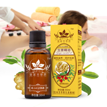 30ml Natural Ginger Massage Oil Therapy Lymphatic Drainage Rose Oil Lavender Massage Oil Ultra Brightening Spotless Body Care