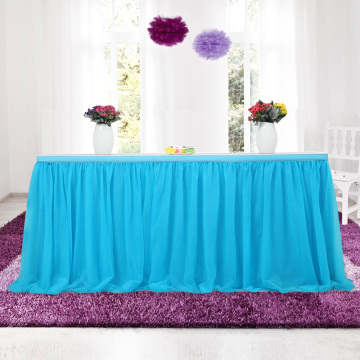 Wedding Party Tutu Tulle Table Skirt Cover Tableware Cloth Baby Shower Party Home Decor Table Skirting Birthday Party LXY